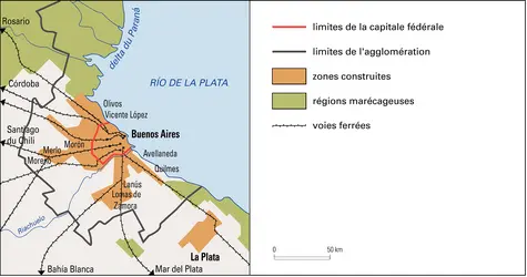 Buenos Aires : l'agglomération - crédits : Encyclopædia Universalis France