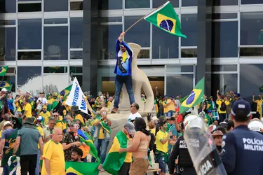 Manifestation bolsonariste à Brasília, 2023 - crédits : Sergio Lima/ AFP