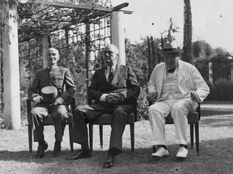 Conférence du Caire, 1943 - crédits : Keystone/ Hulton Archive/ Getty Images