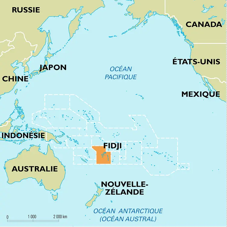 Fidji : carte de situation