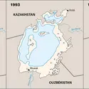 Assèchement de la mer d'Aral - crédits : Encyclopædia Universalis France