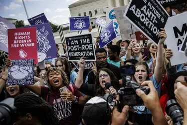 Manifestation anti-avortement devant la Cour suprême des États-Unis, Washington - crédits : Samuel Corum/ Bloomberg/ Getty Images