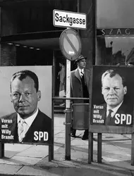 Campagne électorale de Willy Brandt, 1961 - crédits : Keystone/ Hulton Archive/ Getty Images