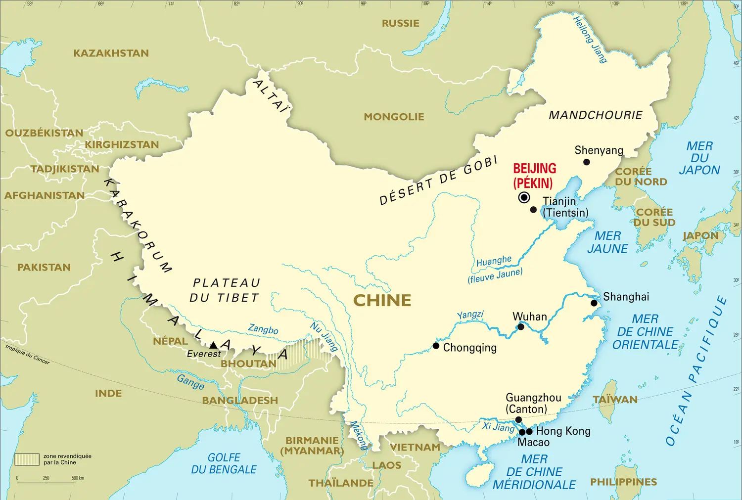 Chine : carte générale
