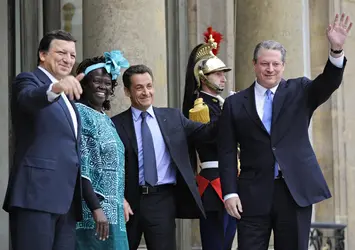 Nicolas Sarkozy clôture le Grenelle Environnement - crédits : Eric Feferberg/ AFP