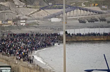 Afflux de migrants à Ceuta, 2021 - crédits : Fadel Senna/ AFP