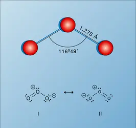 Ozone : configurations et structures de résonance - crédits : Encyclopædia Universalis France