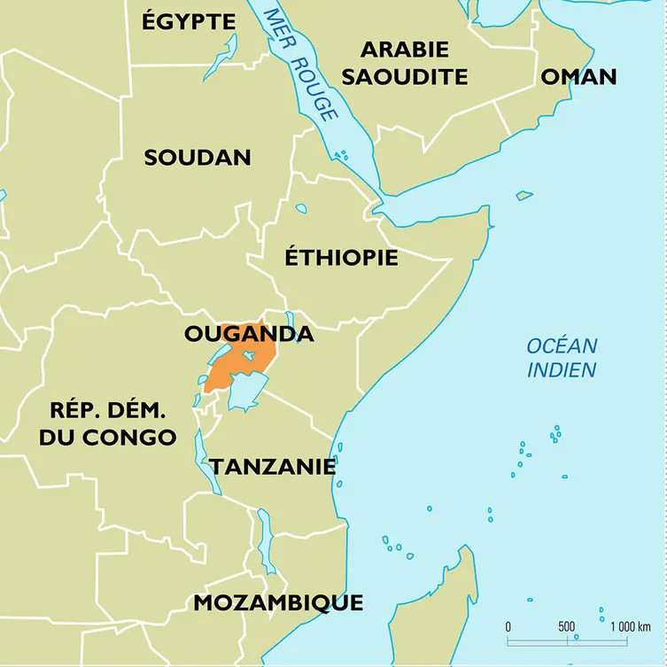 Ouganda : carte de situation