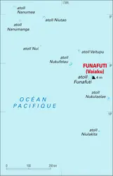 Tuvalu : carte physique - crédits : Encyclopædia Universalis France