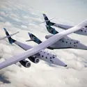 SpaceShipTwo et son avion porteur White Knight Two - crédits : Virgin Galactic