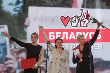 Alliance de l’opposition en Biélorussie, 2020 - crédits : Nataliya Fedosenko/ TASS/ Getty Images