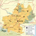 Midi-Pyrénées : carte administrative&nbsp;avant réforme - crédits : Encyclopædia Universalis France