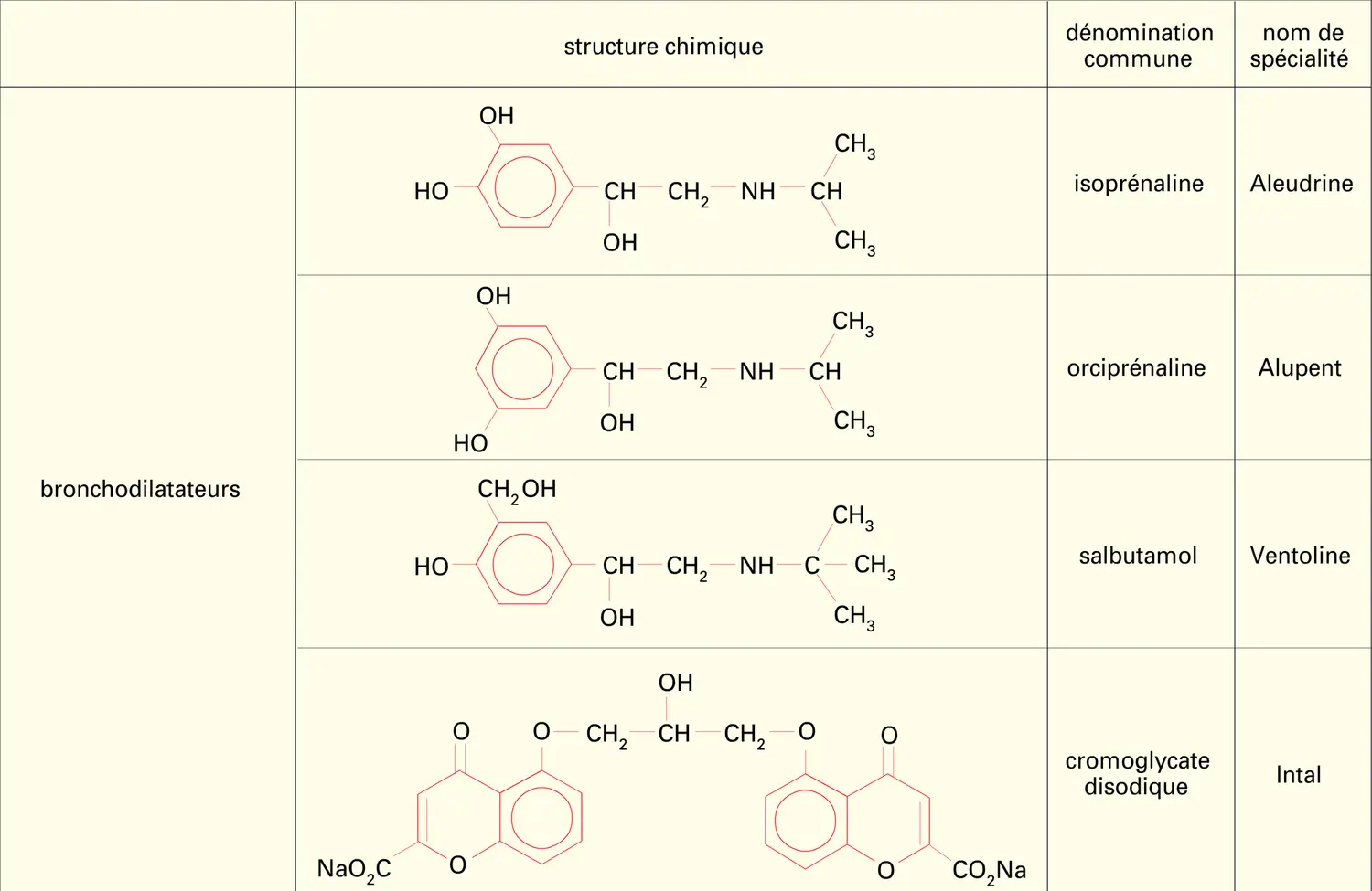 Appareil respiratoire : structure de médicaments - vue 1