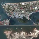 Tsunami en Asie du Sud (2004) - crédits : DigitalGlobe/ Getty Images