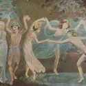 Obéron, Titania et Puck dansant avec des fées, W. Blake - crédits : The Print Collector/ Getty Images