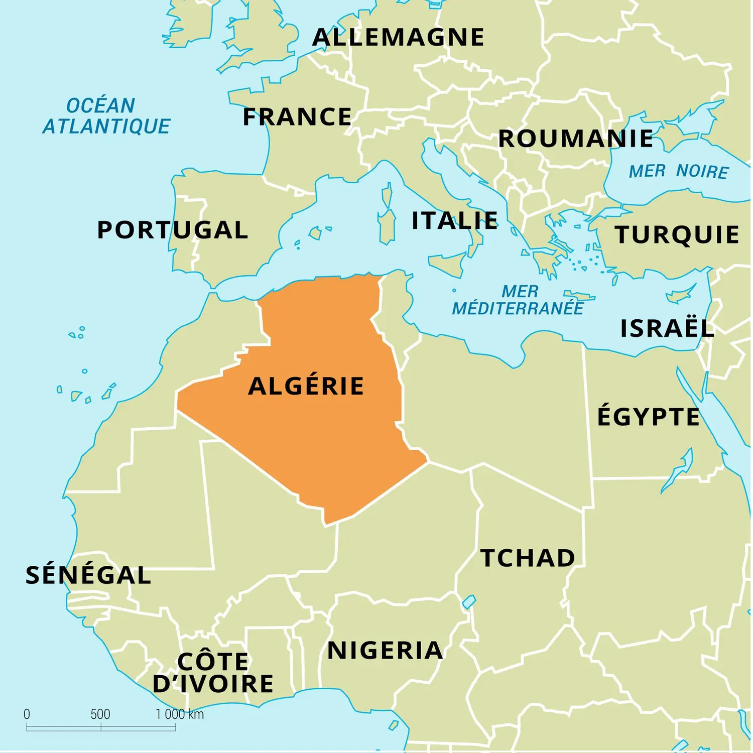 Algérie : carte de situation