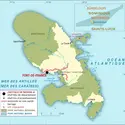 Martinique [France] : carte administrative - crédits : Encyclopædia Universalis France