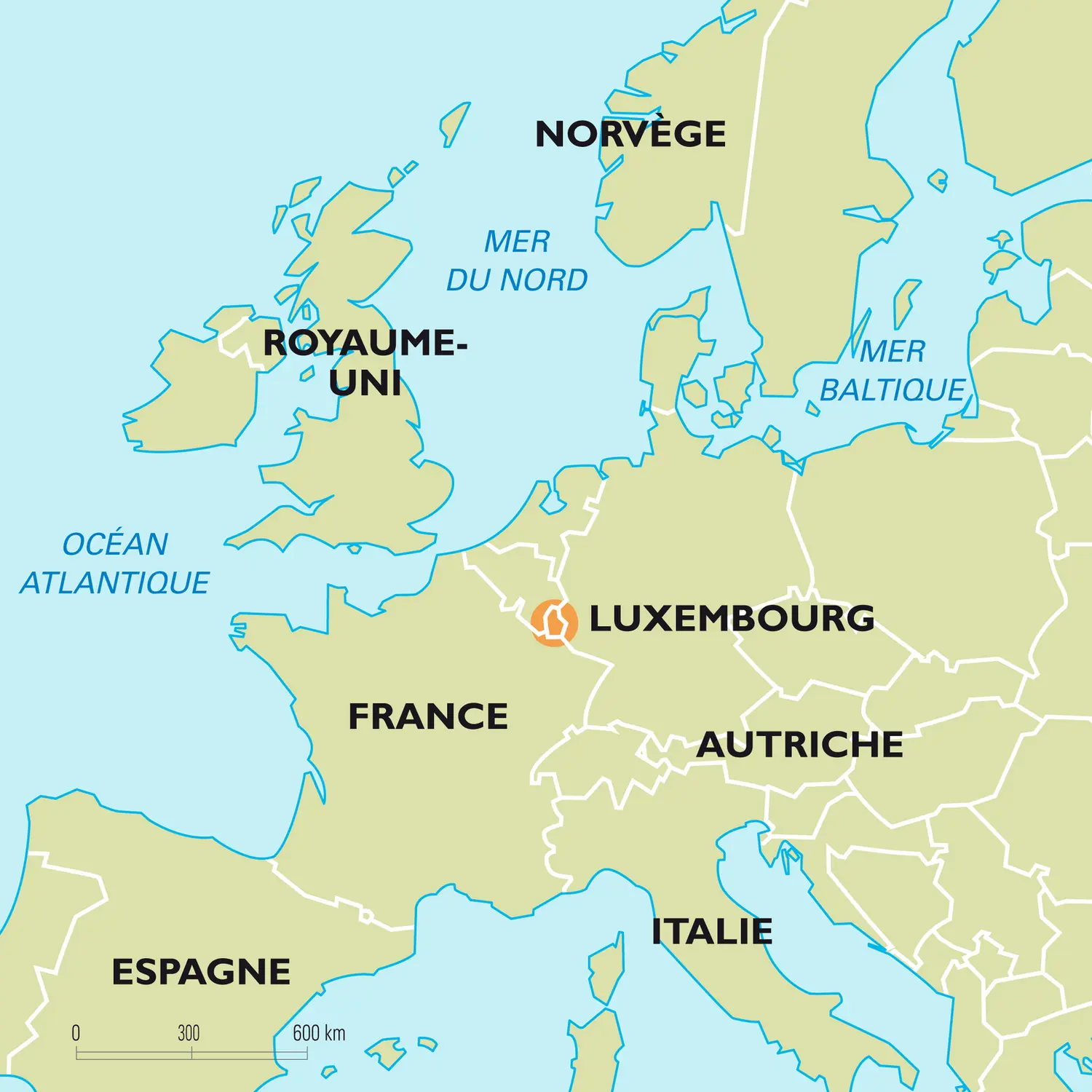 Luxembourg : carte de situation