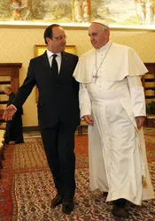 Le pape François et François Hollande, 2014
 - crédits : Alessandro Bianchi/ EPA