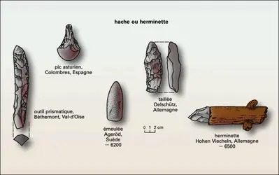 Hache, herminette - crédits : Encyclopædia Universalis France