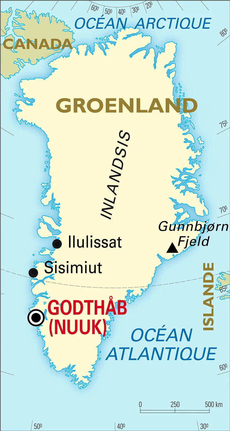 Groenland [Danemark] : carte générale