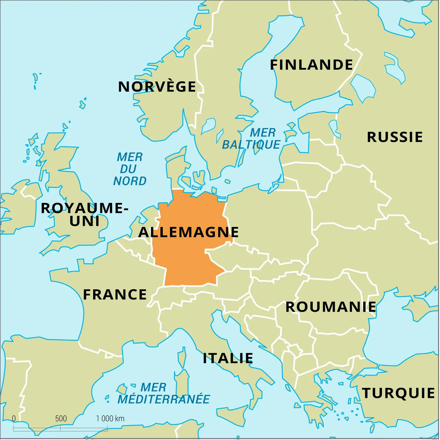 Allemagne : carte de situation