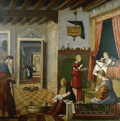 <it>La Naissance de la Vierge</it>, V. Carpaccio - crédits : Erich Lessing/ AKG-images