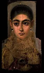 Portrait funéraire féminin, Fayoum, Égypte - crédits : Peter Willi/  Bridgeman Images 