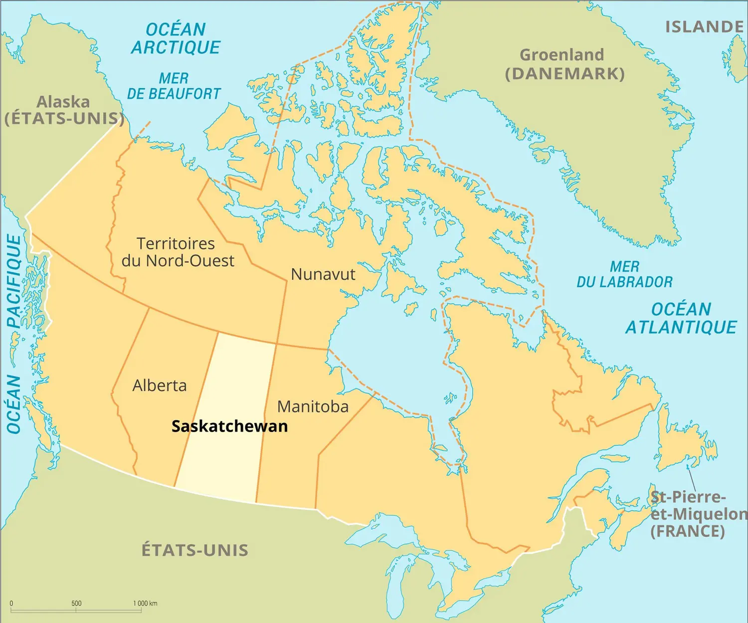 Saskatchewan : carte de situation
