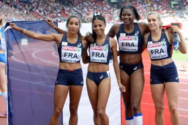 Agnès Raharolahy, Floria Gueï, Muriel Hurtis et Marie Gayot (de gauche à droite) - crédits : Steffen Schmidt/ EPA