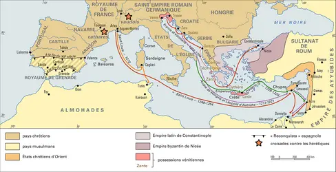 Croisades, XIII<sup>e</sup> siècle - crédits : Encyclopædia Universalis France