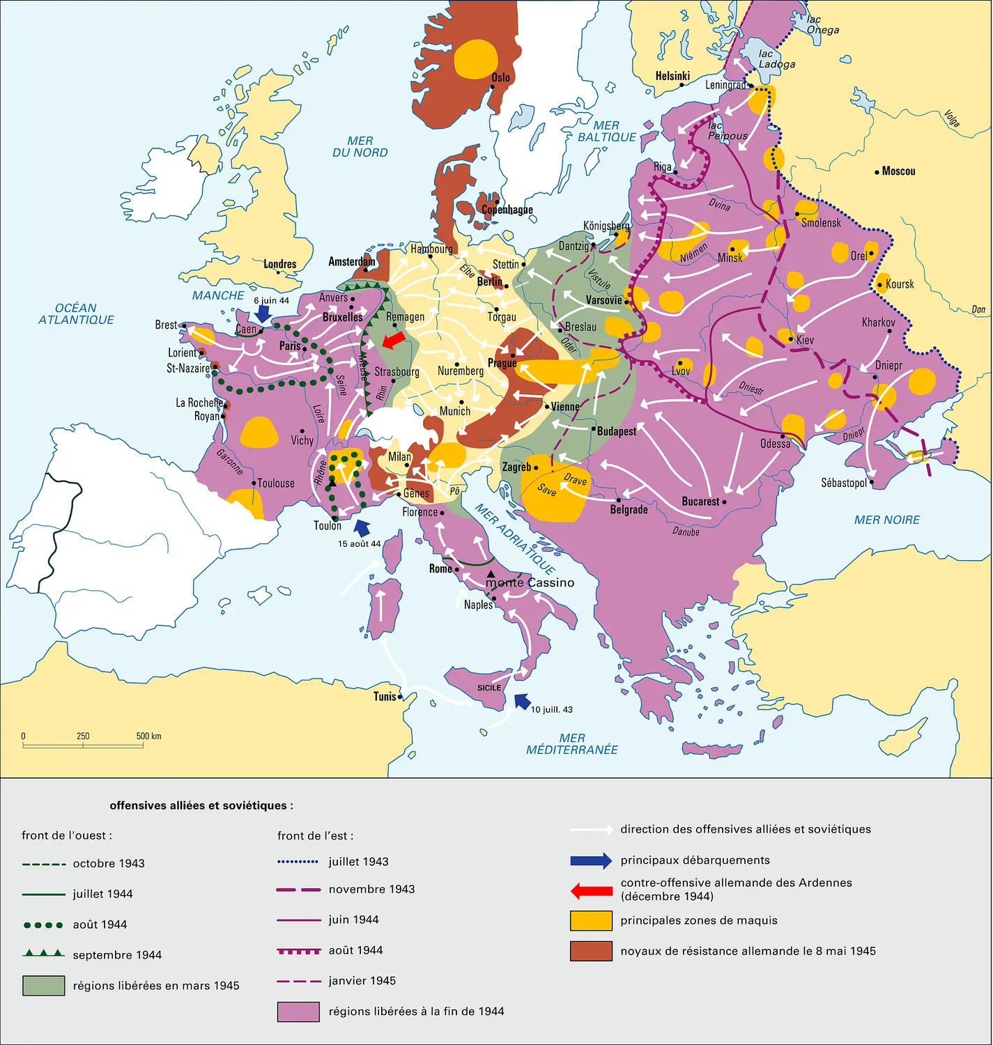 Seconde Guerre mondiale, Europe, 1943-1945