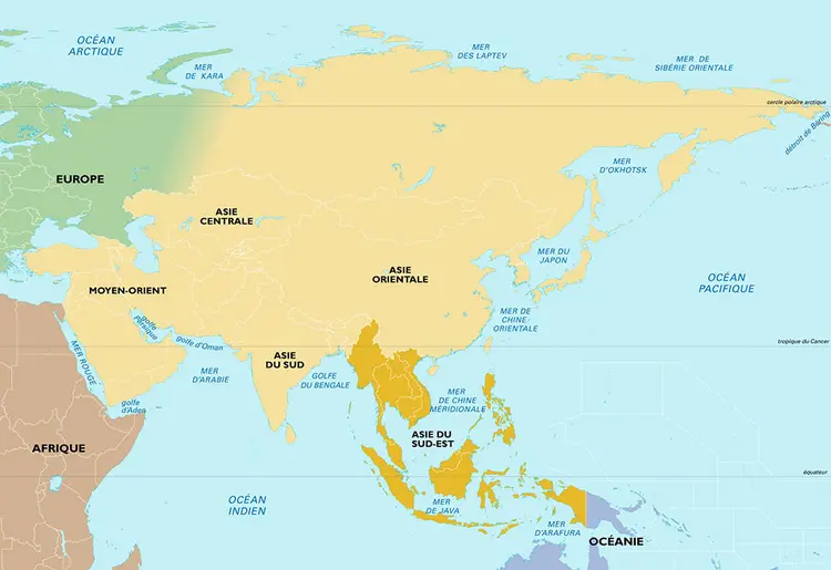 Asie du Sud-Est : carte de situation