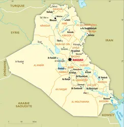 Irak : carte administrative - crédits : Encyclopædia Universalis France