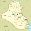 Irak : carte administrative - crédits : Encyclopædia Universalis France