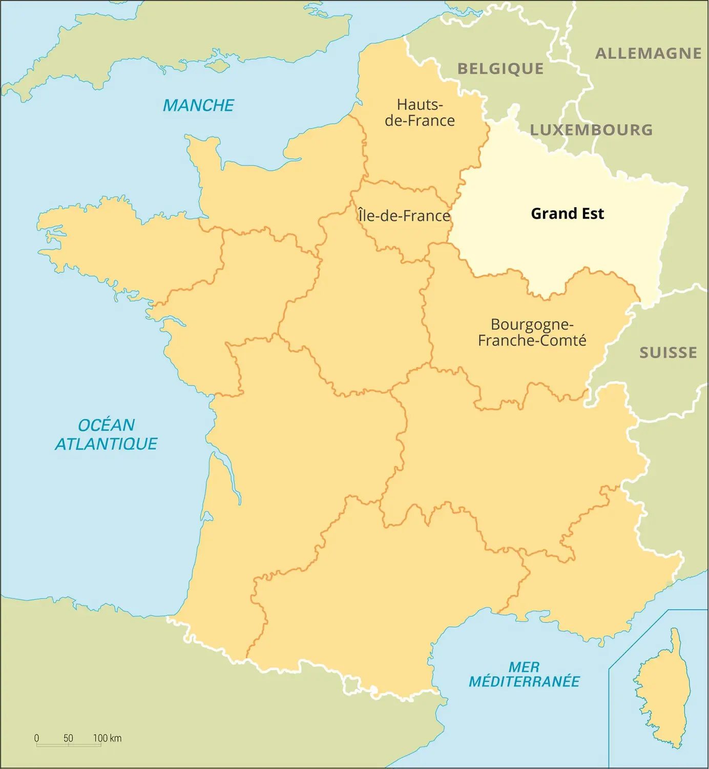 Grand Est : carte de situation