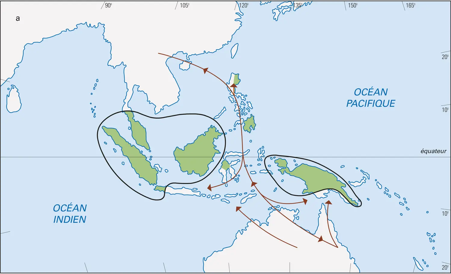 Extension géographique de deux variétés de climat de mousson en Asie du Sud-Est - vue 1