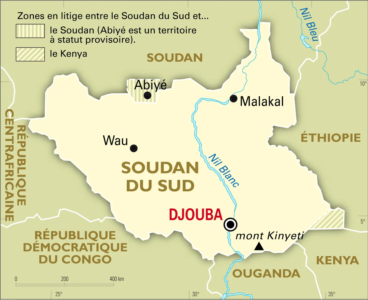 Soudan du Sud : carte générale