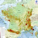 Sismicité instrumentale de la France métropolitaine&nbsp; (1962-2019) - crédits : BCSF-RéNaSS