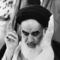 Rouhollah Moussavi Khomeyni, 1978 - crédits : Keystone/ Getty Images