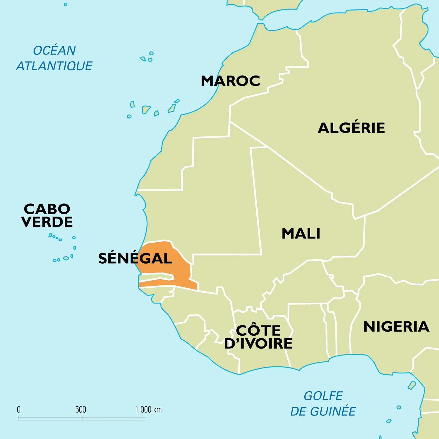 Sénégal : carte de situation