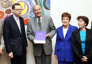 Jacques Chirac et Louis Schweitzer, 2007 - crédits : Patrick Kovarik/ AFP 