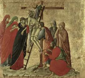 <it>Descente de croix</it>, Duccio Di Buoninsegna - crédits : Erich Lessing/ AKG-images