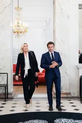 Marine Le Pen et Emmanuel Macron - crédits : Jeanne Accorsini/ Pool/ ABACA