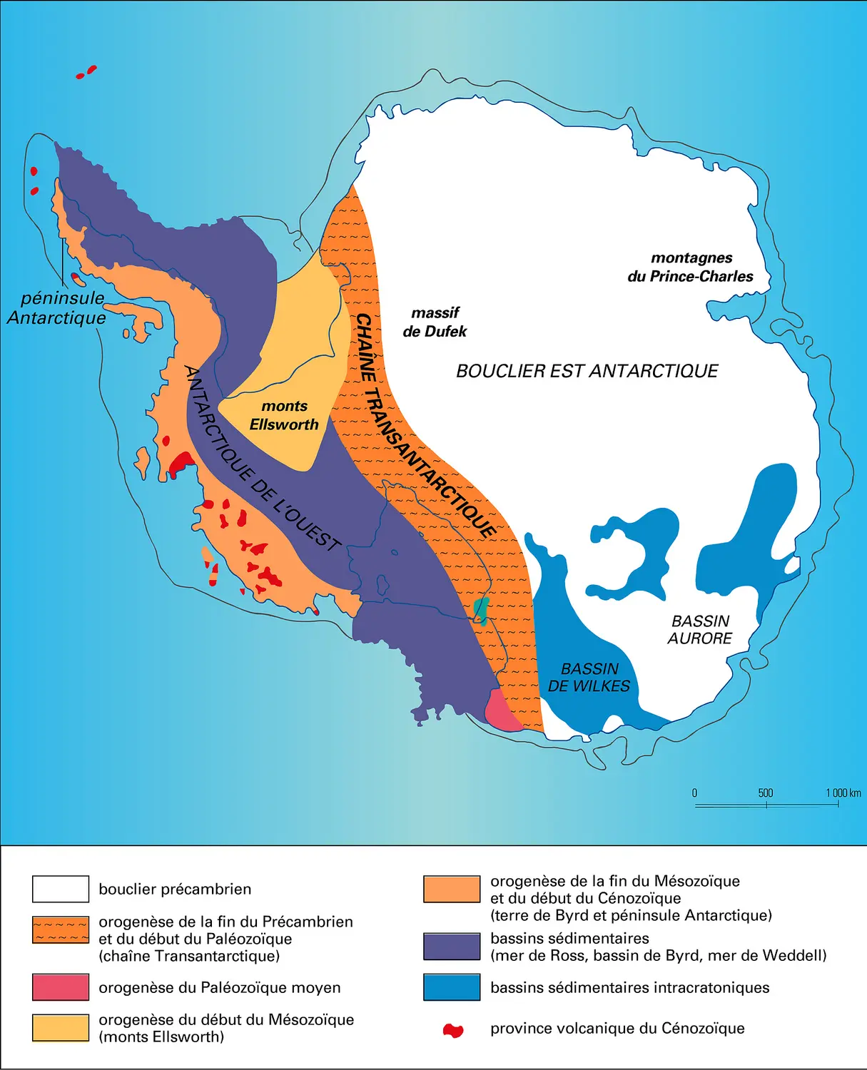 Structure géologique de l'Antarctique