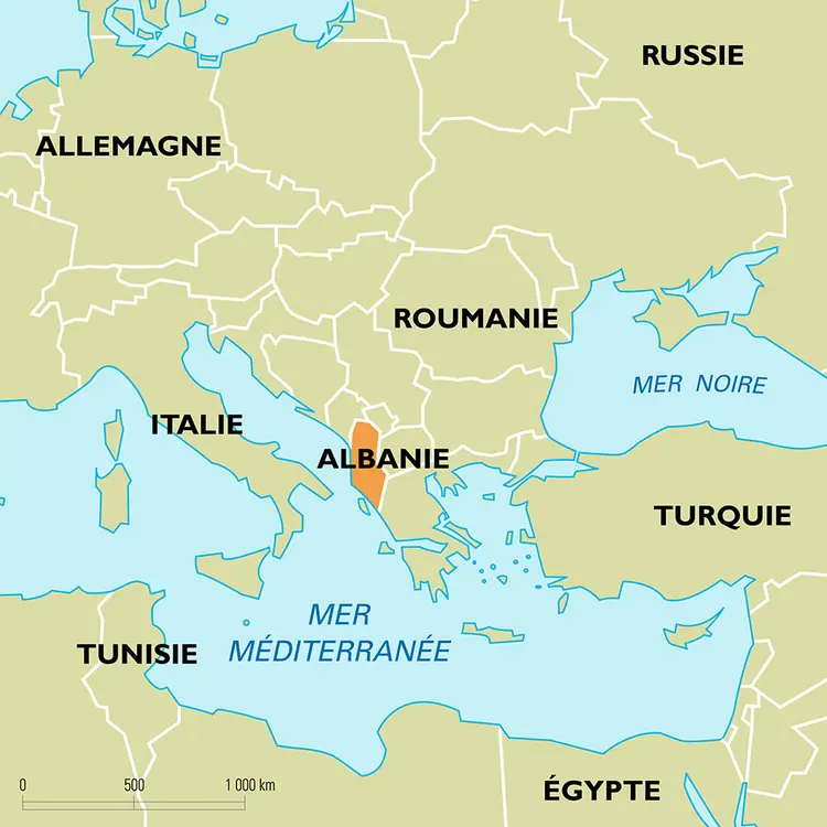 Albanie : carte de situation