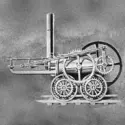 Locomotive à vapeur de Richard Trevithick - crédits : Atcheson, Topeka and Santa Fe Railway Company