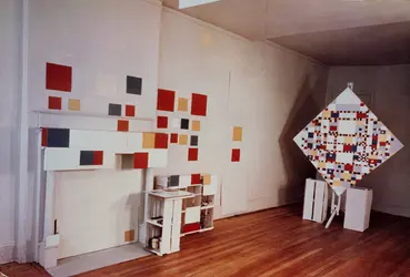 Le dernier atelier de Piet Mondrian à New York - crédits : 2000 Kunsthaus Zurich, Suisse, the Estate of Fritz Glarner, all rights reserved. © Mondrian/Holzman Trust 