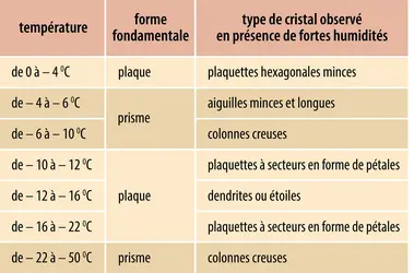 Neige : morphologie des cristaux - crédits : Encyclopædia Universalis France