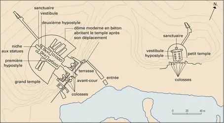 Abu Simbel : le site et les deux temples - crédits : Encyclopædia Universalis France